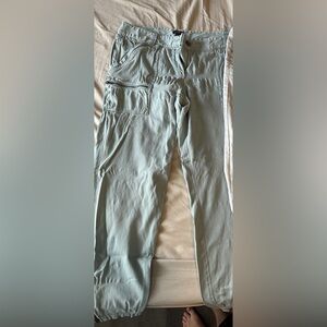 Women’s Light Green Jeans with Zippers